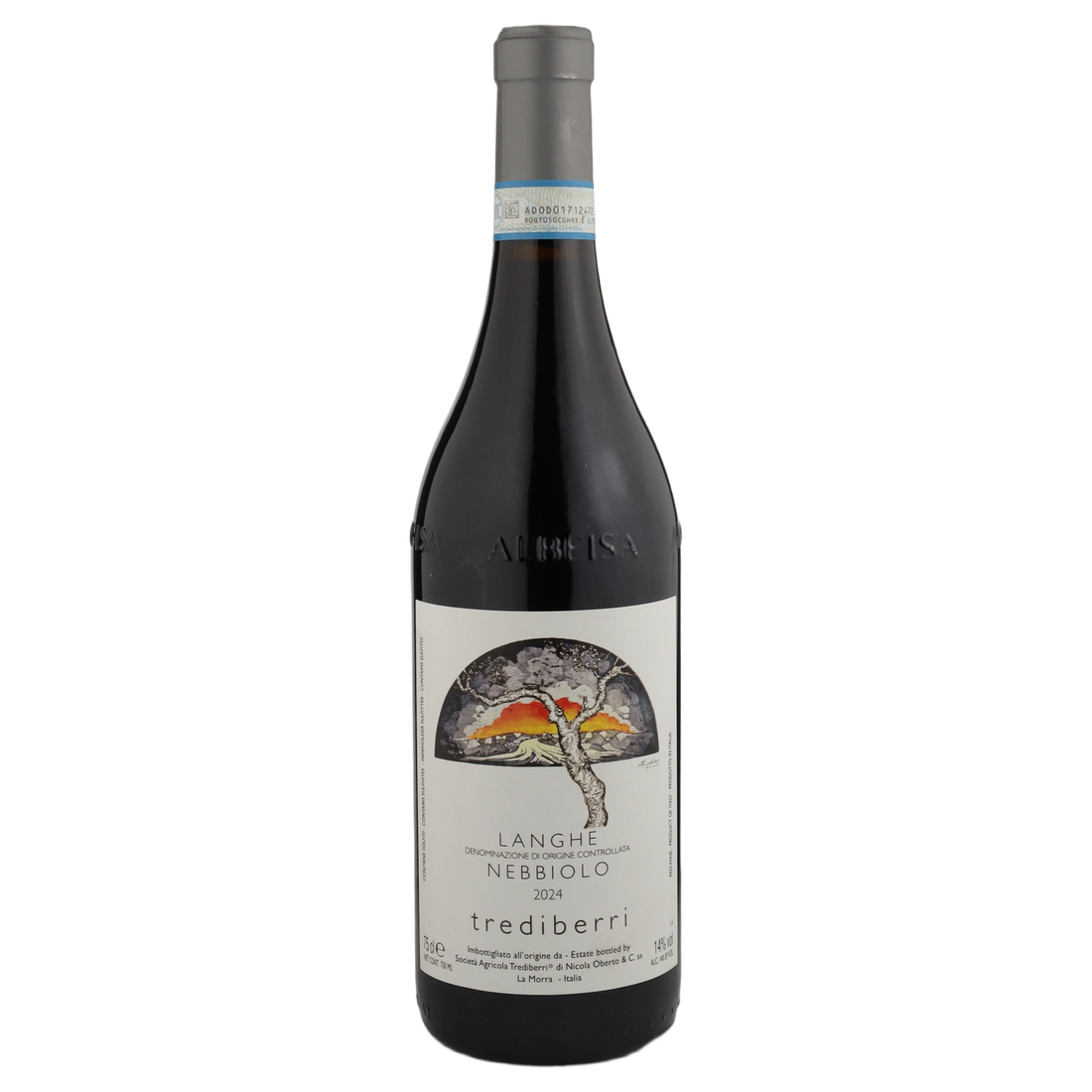 A bottle of 2024 Trediberri Nebbiolo Langhe DOC 750ml Red Wine