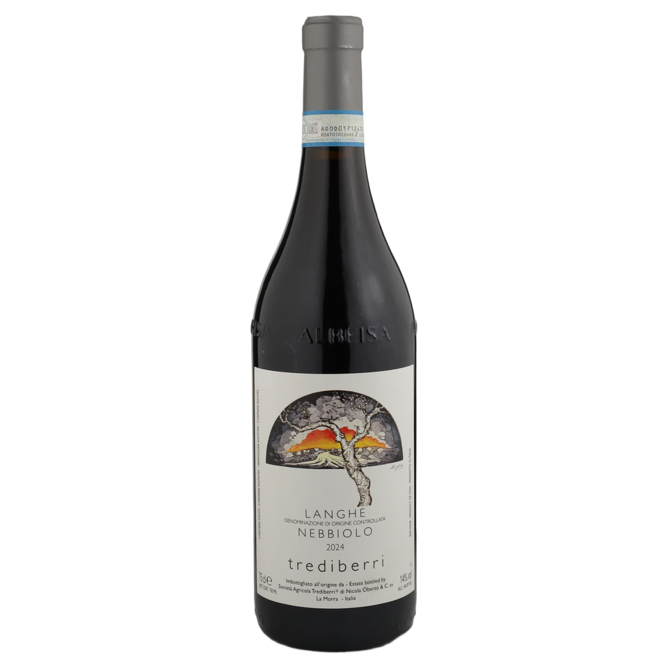A bottle of 2024 Trediberri Nebbiolo Langhe DOC 750ml Red Wine