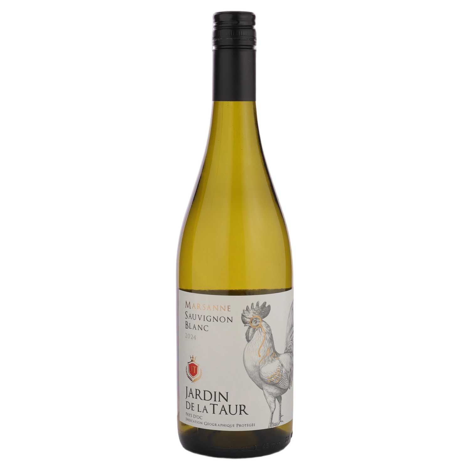 A bottle of Jardin De La Taur Marsanne Sauvignon Blanc Pays d'OC IGP 2024 750ml White Wine