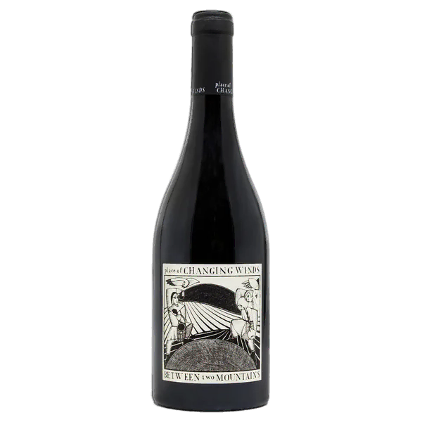 A bottle of Place of Changing Winds Between Two Mountains Pinot Noir 2023 750ml Red Wine