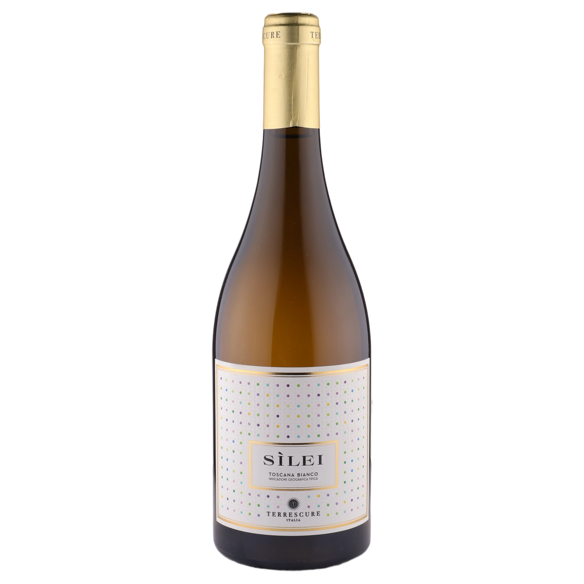 A bottle of 2024 Terrescure Silei Bianco Vermentino Blend IGT Toscana 750ml White Wine