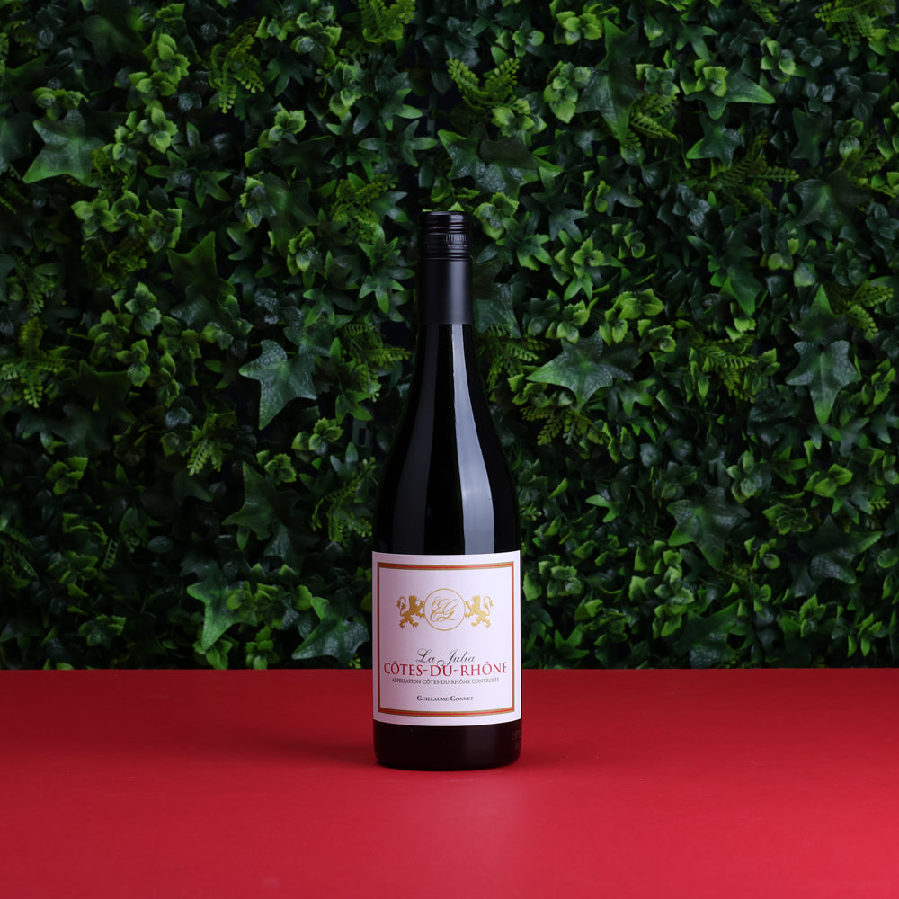 A bottle of Guillaume Gonnet La Julia Cotes du Rhone 2022 750ml Red Wine