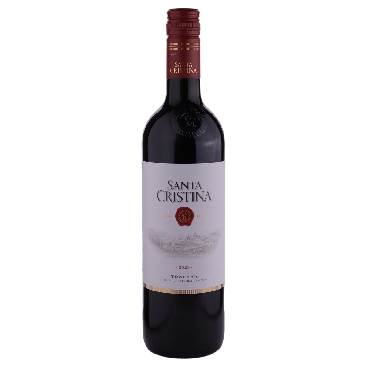 A bottle of 2023 Antinori Santa Cristina Toscana IGT 750ml Red Wine
