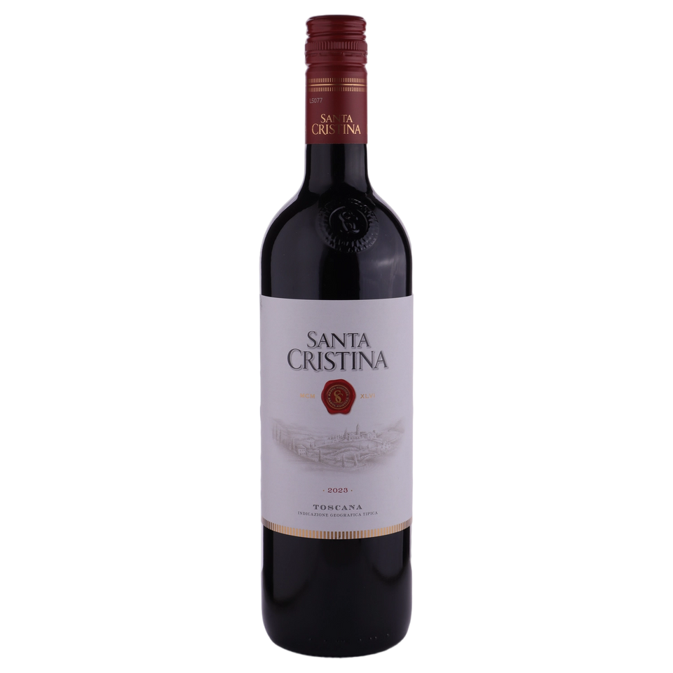A bottle of 2023 Antinori Santa Cristina Toscana IGT 750ml Red Wine