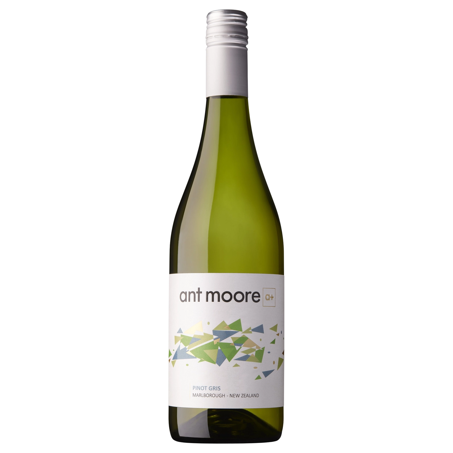A bottle of 2024 Ant Moore A+ Pinot Gris 750ml White Wine