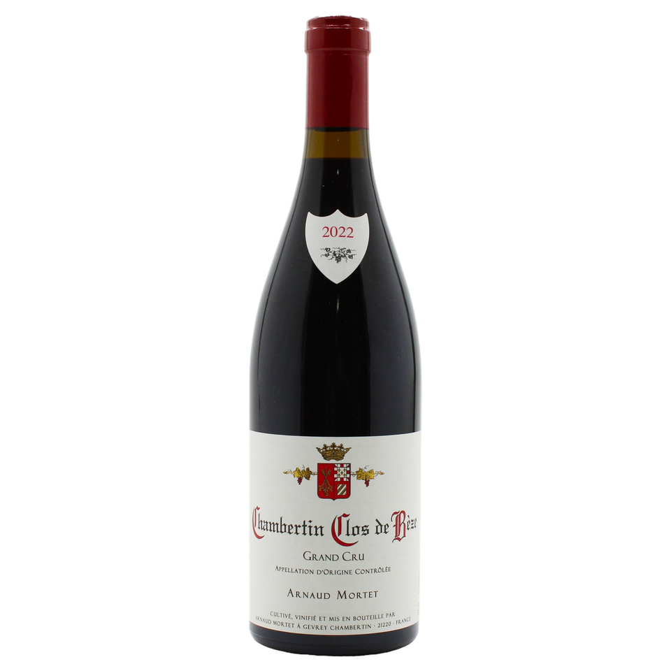 A bottle of 2022 Arnaud Mortet Chambertin Clos de Bèze Grand Cru 750ml Red Wine