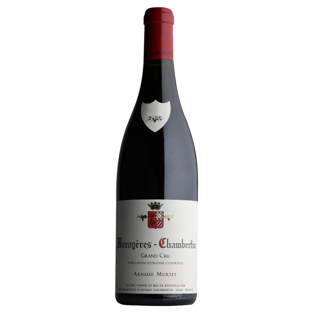 A bottle of 2022 Arnaud Mortet Mazoyères Chambertin Grand Cru 750ml Red Wine