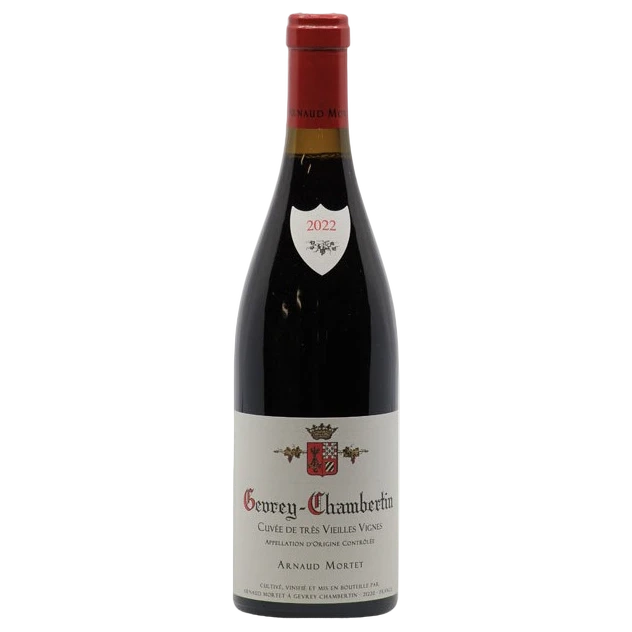 A bottle of 2022 Arnaud Mortet Gevrey Chambertin Cuvée de Très Vieilles Vignes 750ml Red Wine