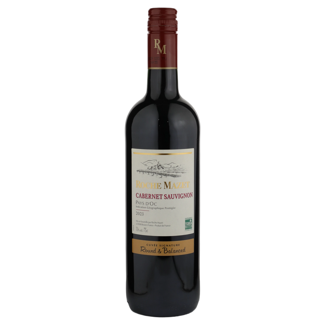 A bottle of 2023 Roche Mazet Pays d'Oc Cabernet Sauvignon 750ml Red Wine