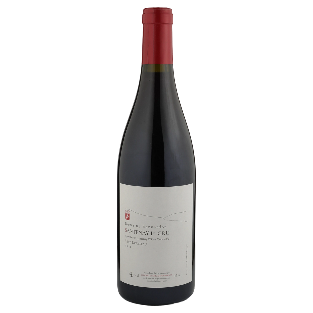 A bottle of 2021 Domaine Ludovic Bonnardot Santenay 1er Cru 'Clos Rousseau' red 750ml Red Wine