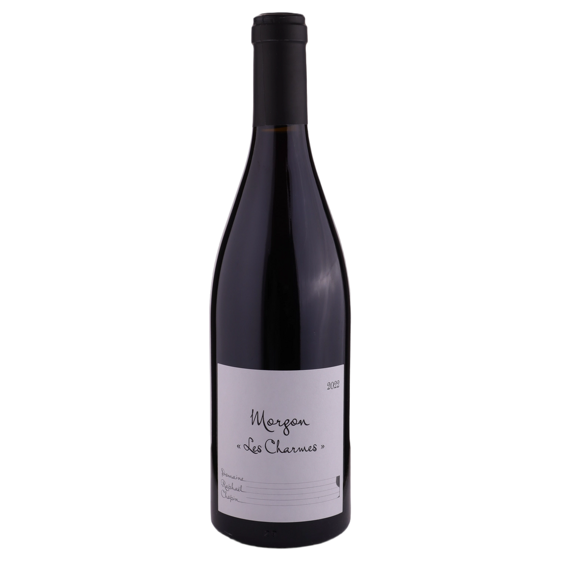 A bottle of 2022 Domaine Raphael Chopin Morgon 'Les Charmes' red 750ml Red Wine