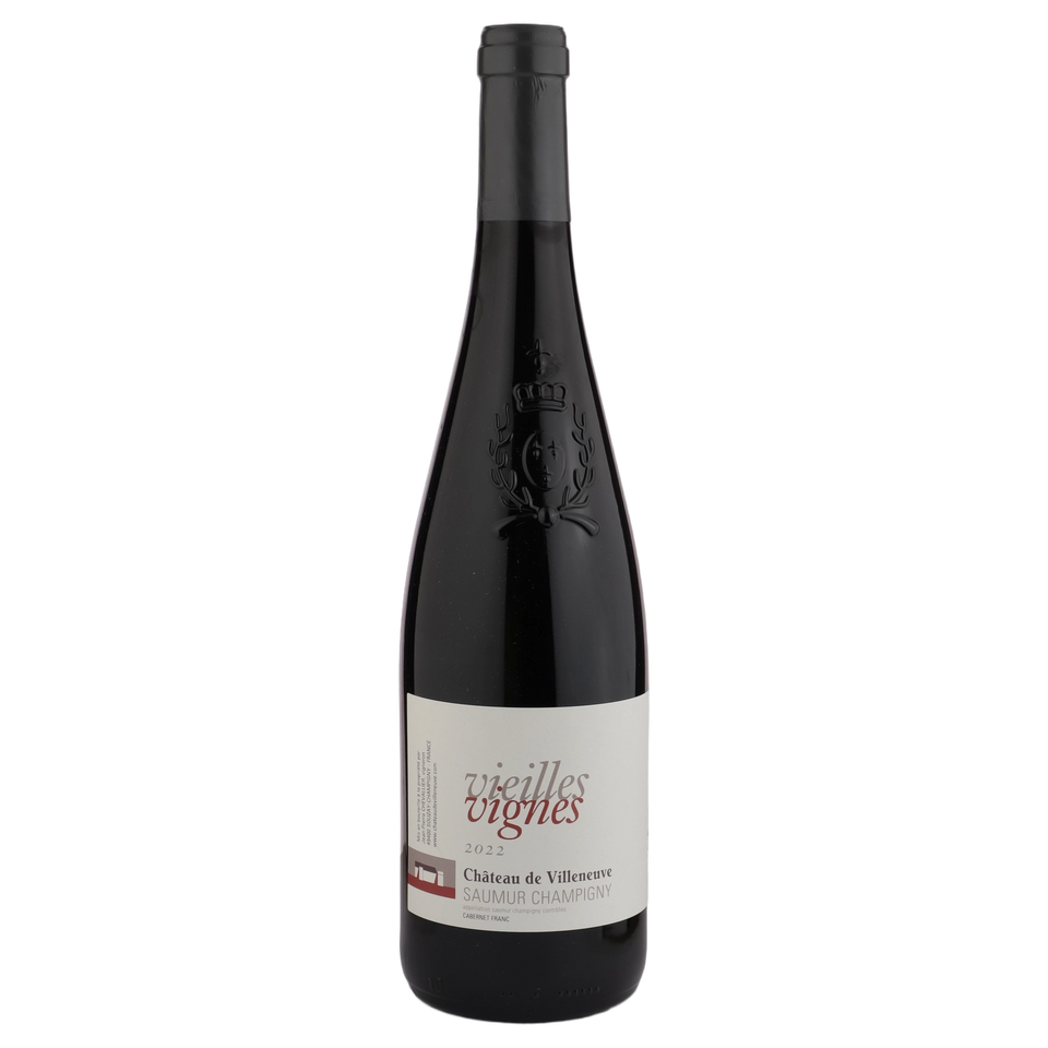 A bottle of Chateau de Villeneuve Saumur Champigny red 2022 750ml Red Wine