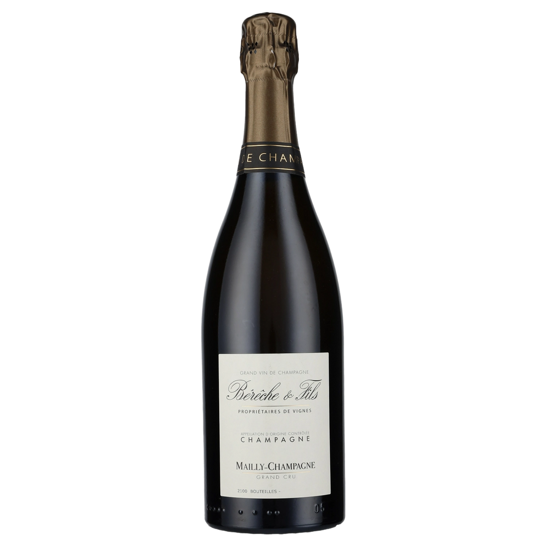 A bottle of 2019 Champagne Bérêche et Fils Grand Cru Mailly Champagne Blanc de Noirs (Disg. Jul 2024) 750ml Sparkling Wine