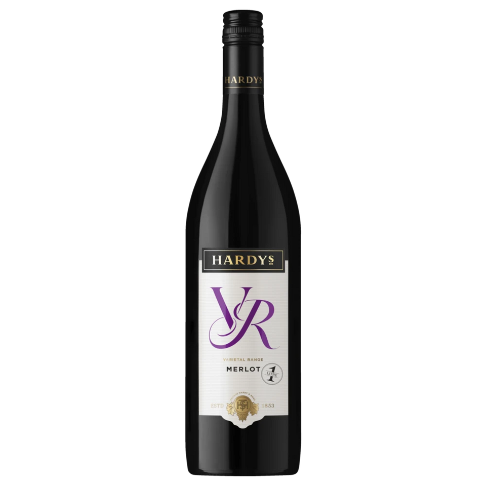 A bottle of Hardys VR Merlot 2024 1000ml Red Wine