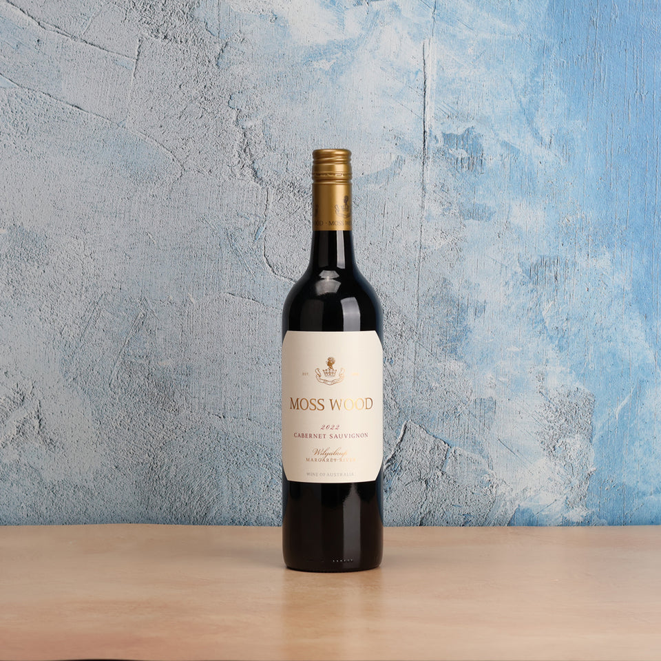 A bottle of 2022 Moss Wood Cabernet Sauvignon 750ml Red Wine