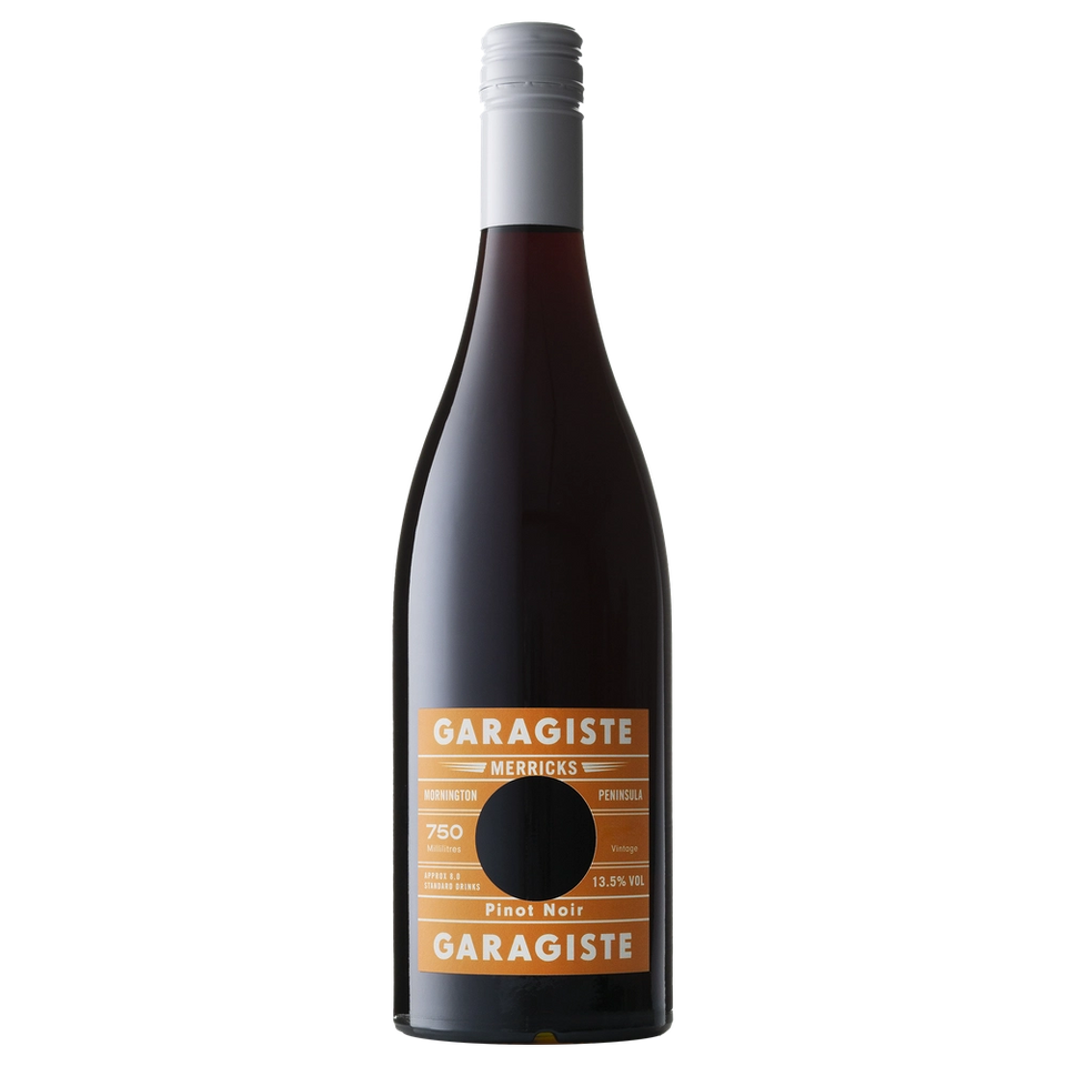 A bottle of 2024 Garagiste Merricks Pinot Noir 750ml Red Wine