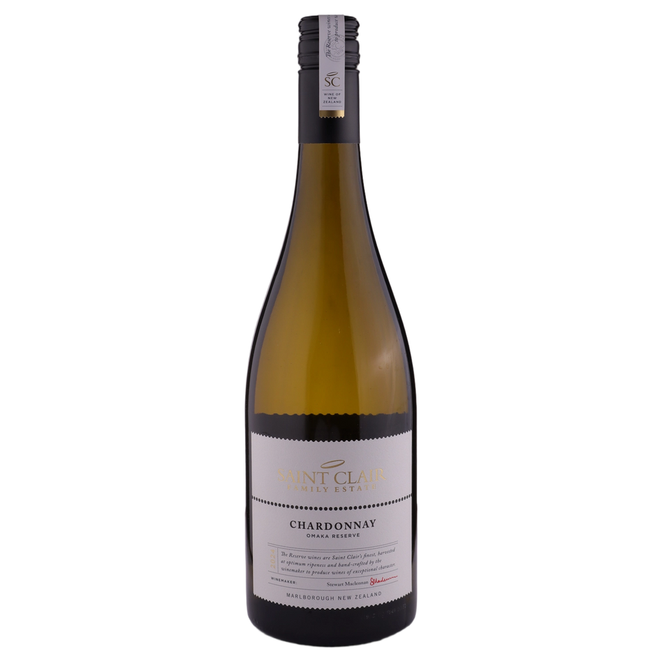A bottle of 2024 Saint Clair Omaka Reserve Chardonnay Australia 750ml White Wine