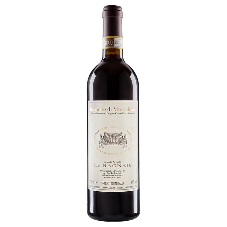 A bottle of 2020 Le Ragnaie Brunello di Montalcino 750ml Sparkling Wine
