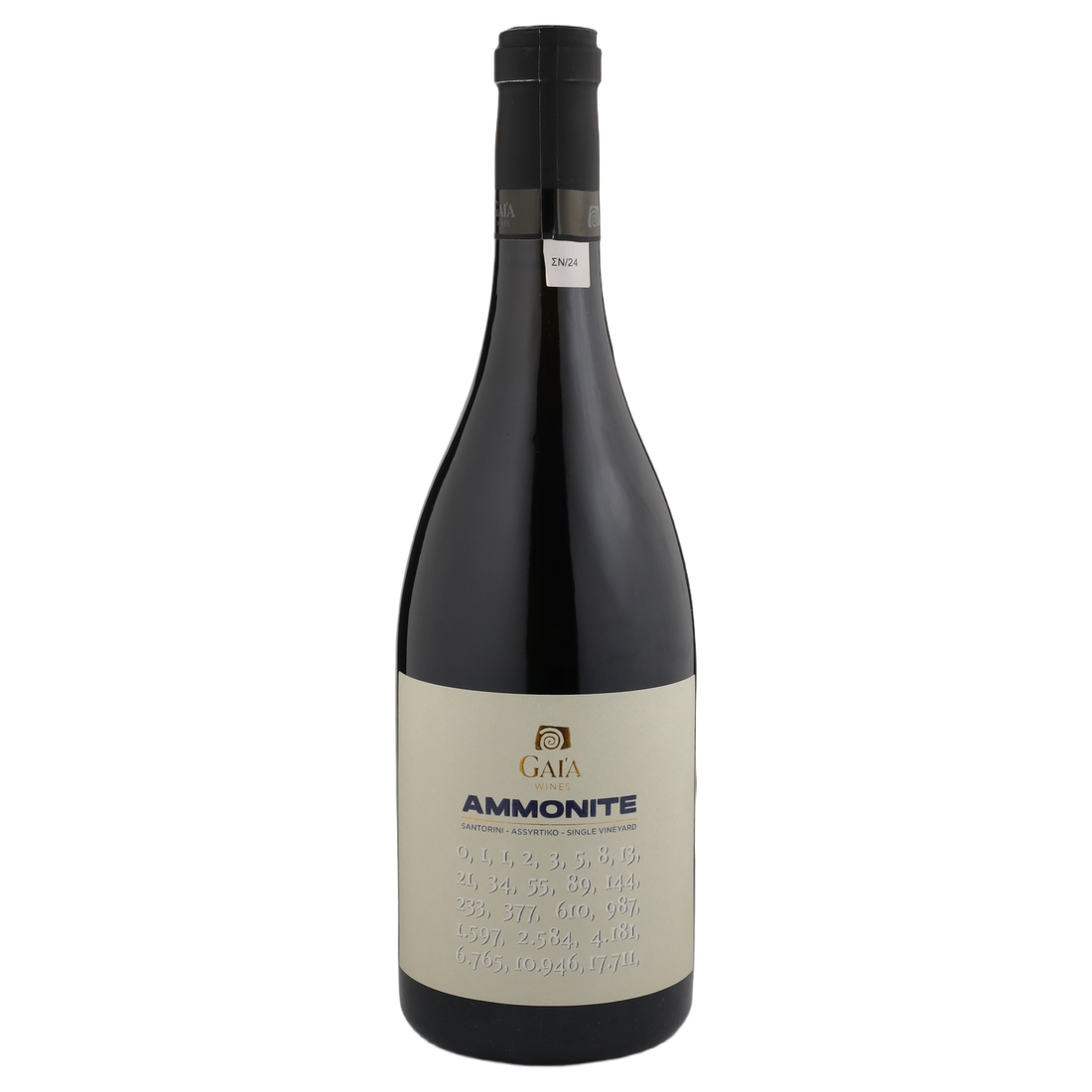 A bottle of 2023 Gaia Ammonite Assyrtiko 750ml White Wine