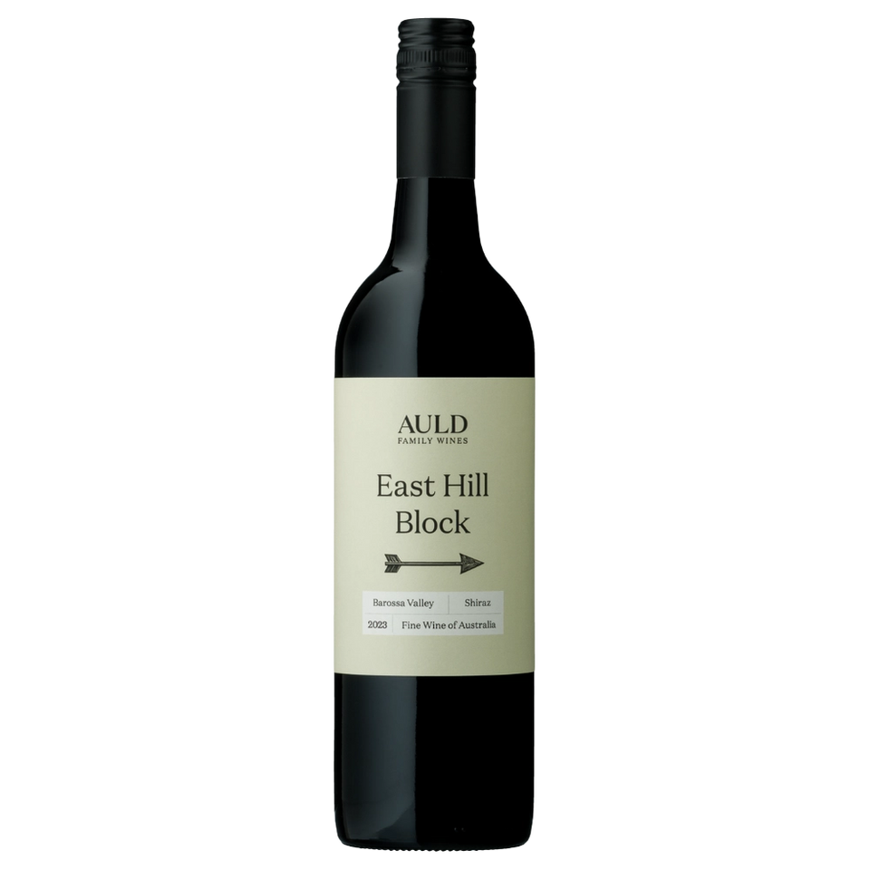 A bottle of Auld Family Wines East Hill Block Shiraz 2023 750ml Red Wine
