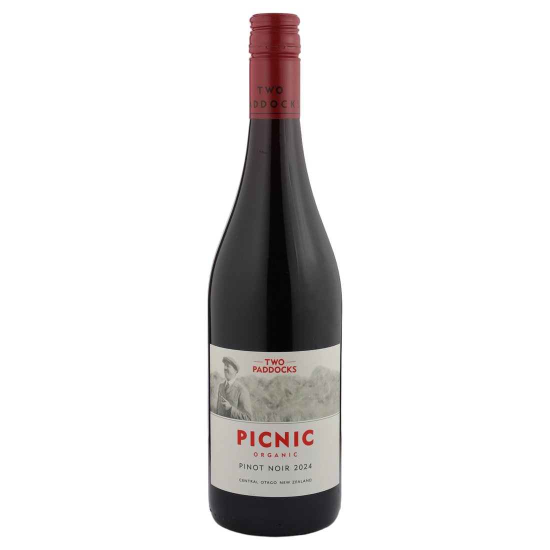A bottle of 2024 Two Paddocks Picnic Pinot Noir Australia 750ml Red Wine