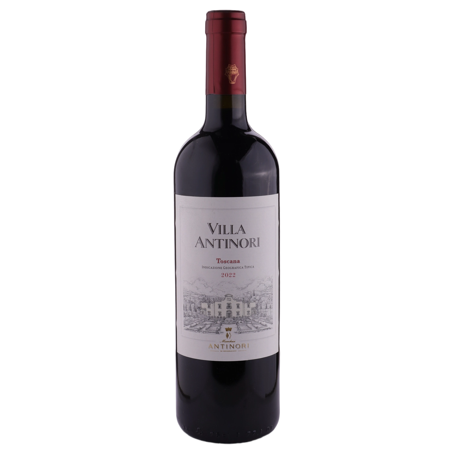 A bottle of 2022 Villa Antinori Rosso Toscana IGT 750ml Red Wine