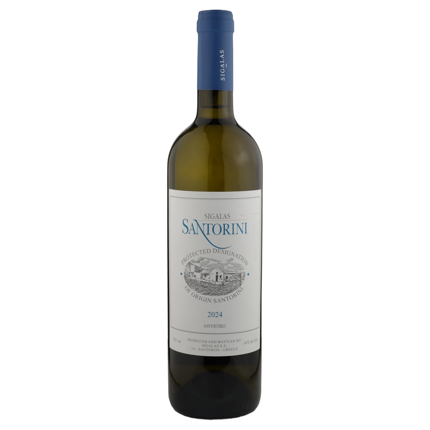 A bottle of 2024 Sigalas Assyrtiko Santorini 750ml White Wine
