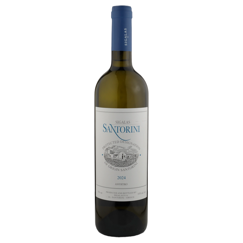 A bottle of 2024 Sigalas Assyrtiko Santorini 750ml White Wine
