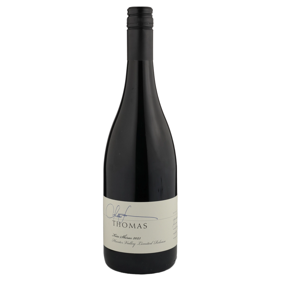 A bottle of 2023 Thomas Wines Kiss Shiraz 750ml Red Wine