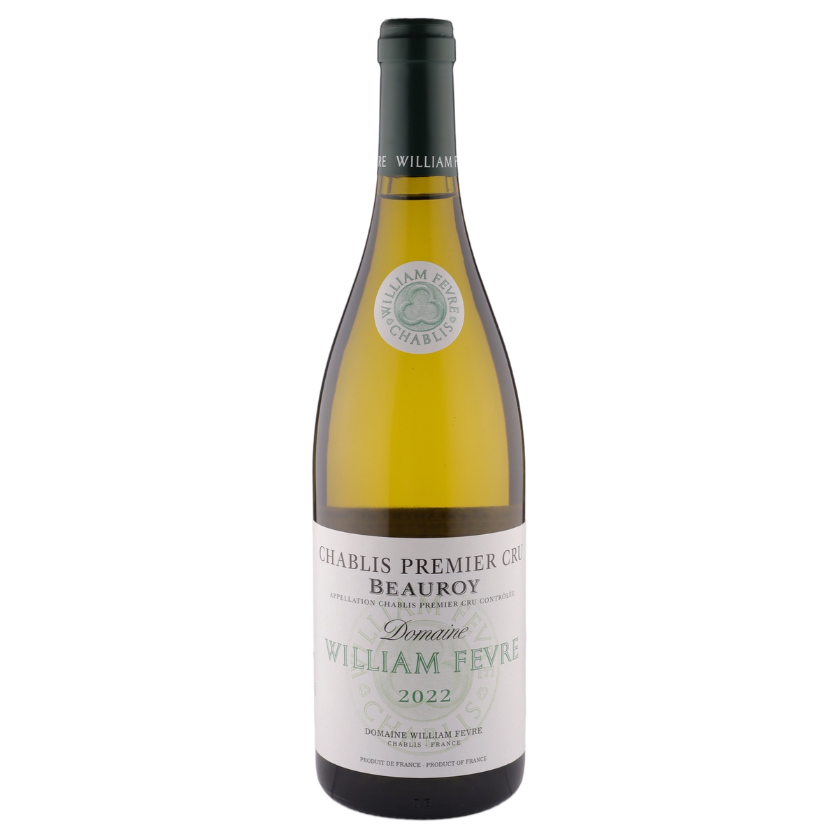 A bottle of 2022 Domaine William Fèvre Chablis Premier Cru Beauroy Domaine 750ml White Wine