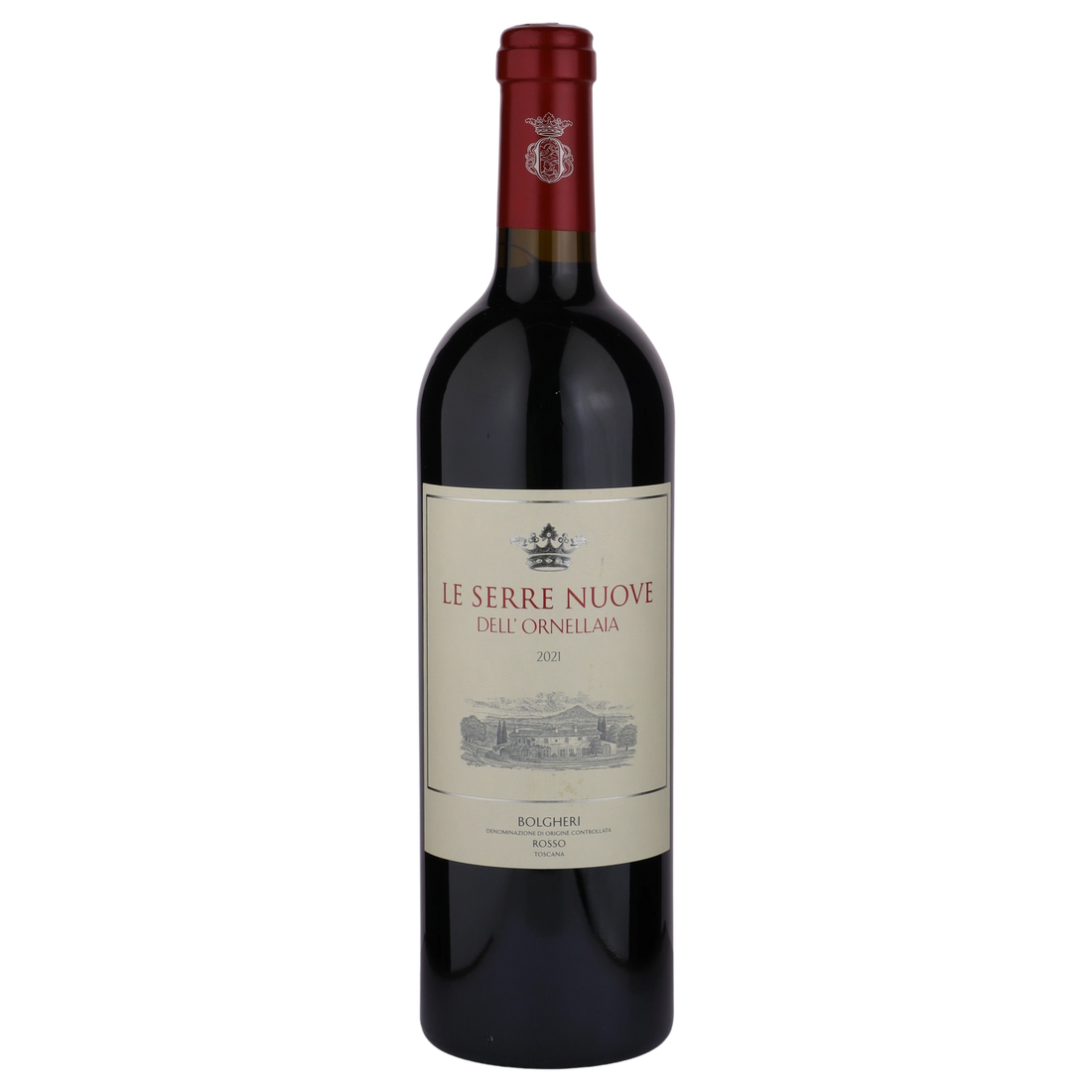 A bottle of 2021 Ornellaia Le Serre Nuove dell’ Ornellaia DOC 750ml Red Wine