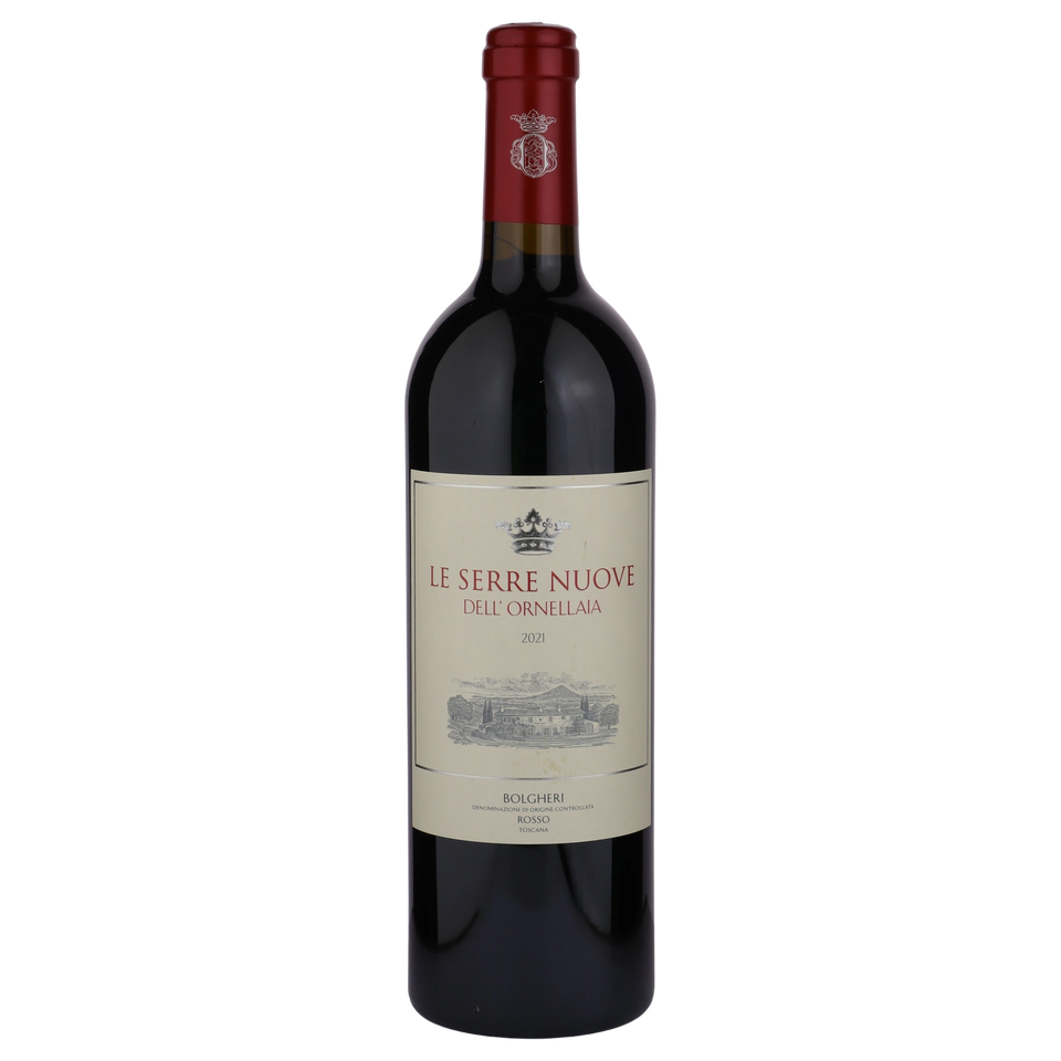 A bottle of 2021 Ornellaia Le Serre Nuove dell’ Ornellaia DOC 750ml Red Wine
