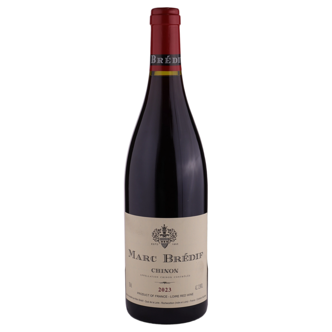 A bottle of 2023 Marc Brédif Chinon 750ml Red Wine