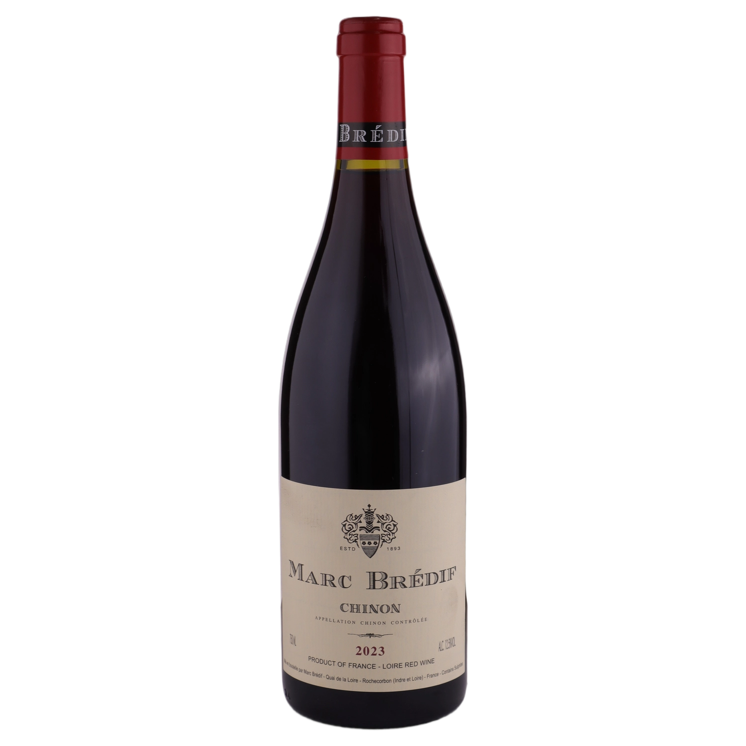 A bottle of 2023 Marc Brédif Chinon 750ml Red Wine
