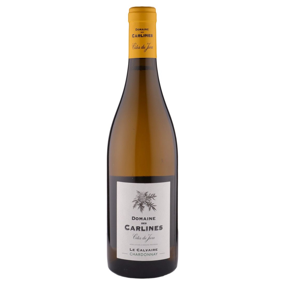 A bottle of 2021 Domaine des Carlines Côtes du Jura 'Le Calvaire' 750ml White Wine