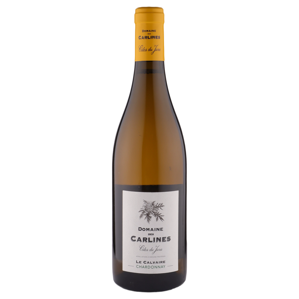 A bottle of 2021 Domaine des Carlines Côtes du Jura 'Le Calvaire' 750ml White Wine