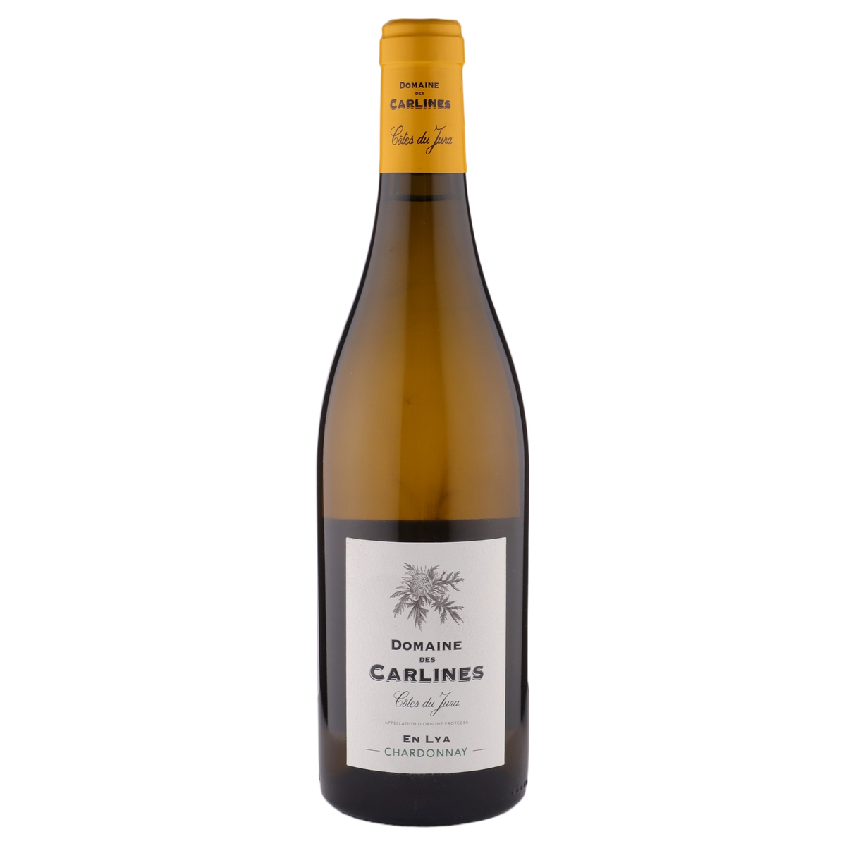 A bottle of 2019 Domaine des Carlines Côtes du Jura 'En Lya' 750ml White Wine