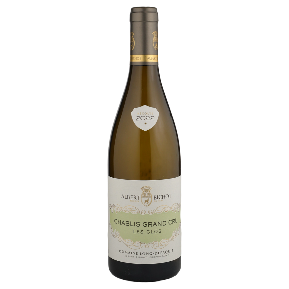 A bottle of 2022 A Bichot Chablis Le Clos GC Chablis 750ml White Wine