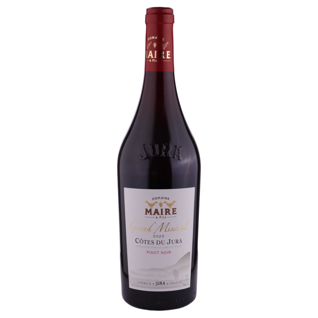 A bottle of 2022 Domaine Maire & Fils Grand Minéral Côtes du Jura Pinot Noir 750ml Red Wine