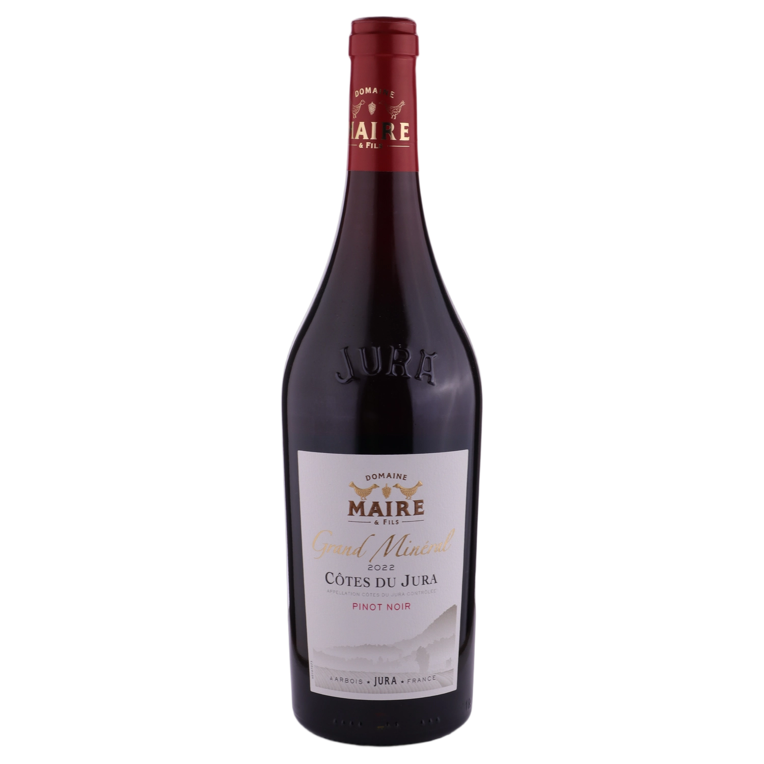 A bottle of 2022 Domaine Maire & Fils Grand Minéral Côtes du Jura Pinot Noir 750ml Red Wine