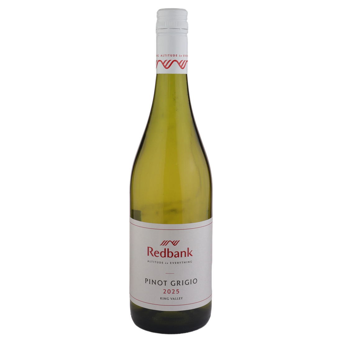 A bottle of 2025 Redbank Victorian Pinot Grigio 750ml White Wine