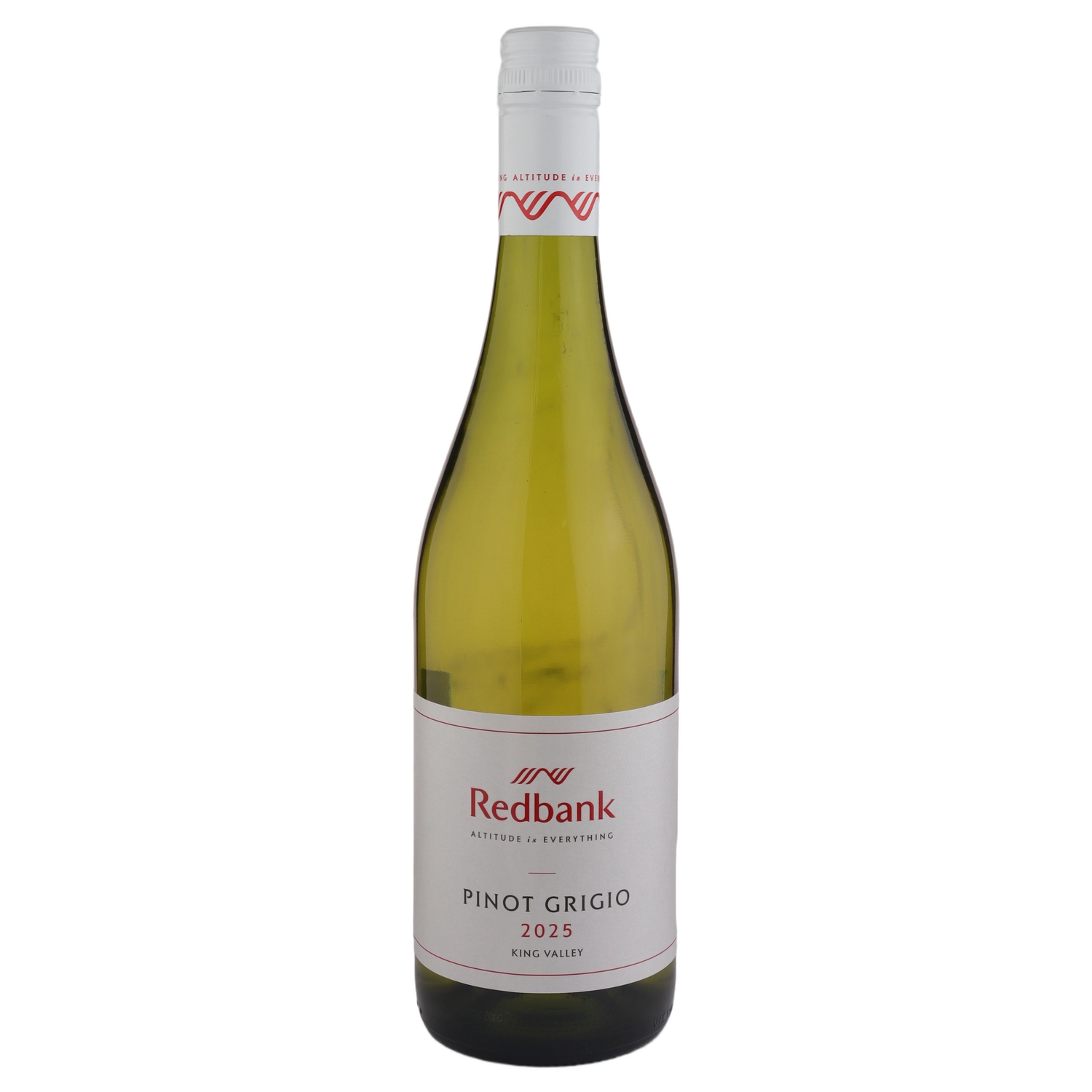 A bottle of 2025 Redbank Victorian Pinot Grigio 750ml White Wine