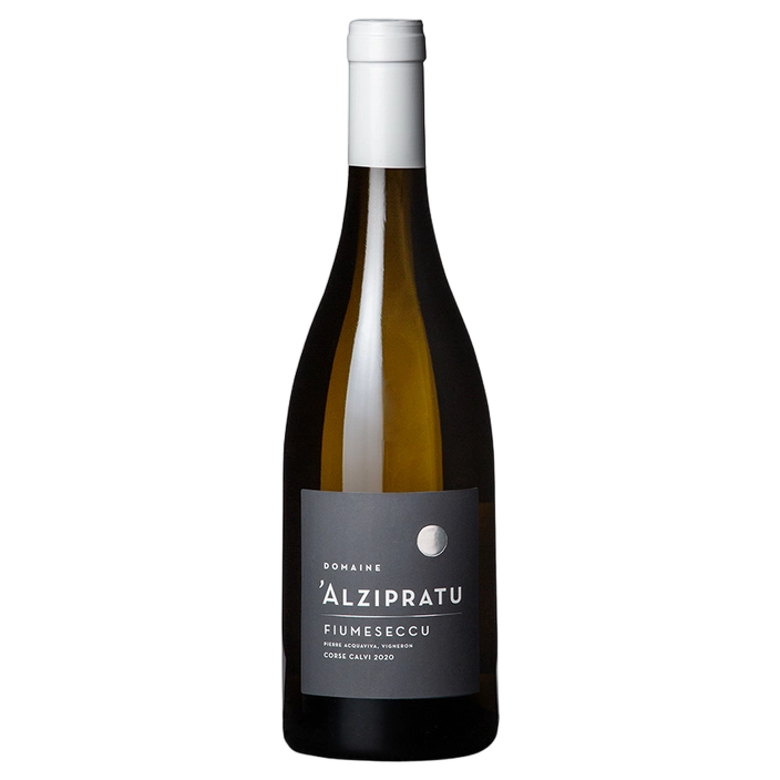 A bottle of 2024 Domaine Alzipratu Cuvee Fiumeseccu Blanc 750ml White Wine