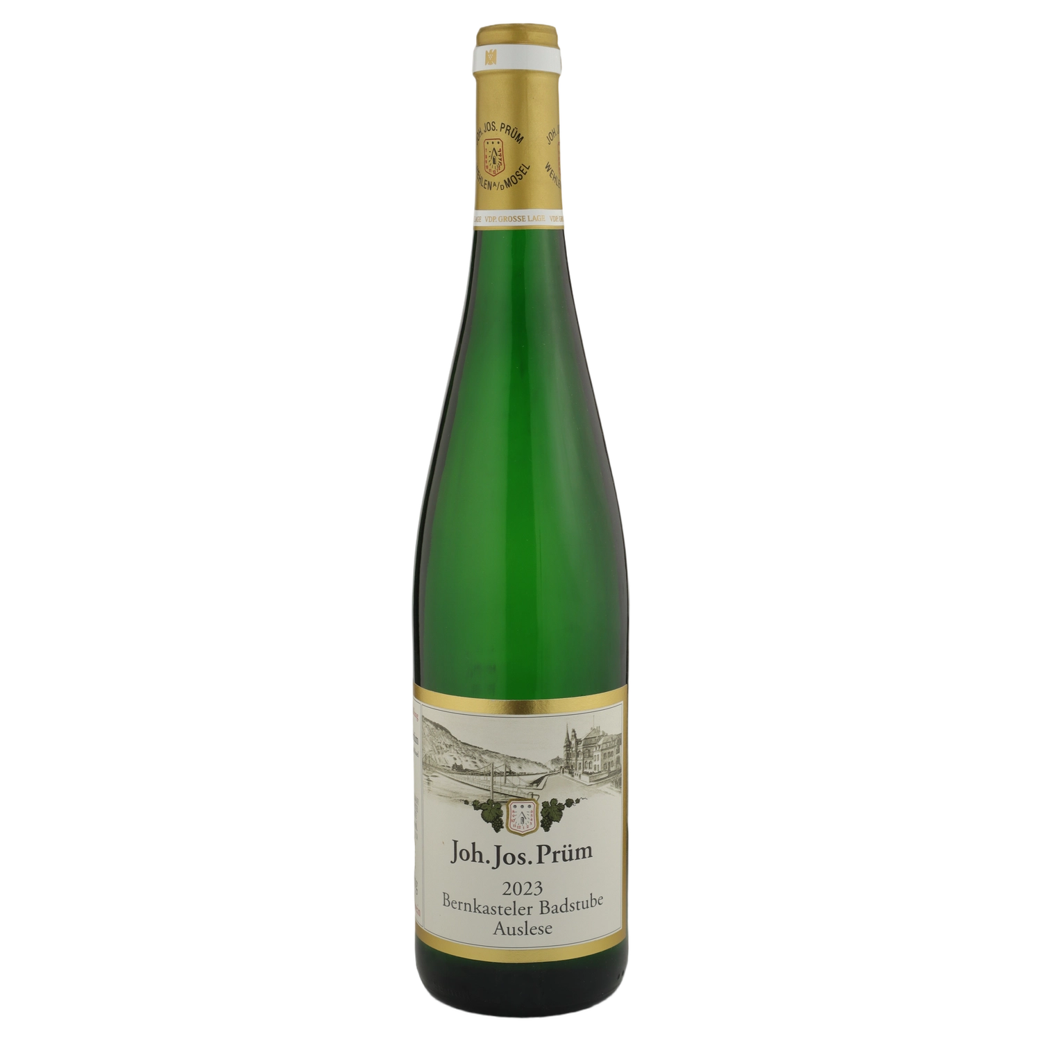 A bottle of 2023 Joh Jos Prüm Bernkasteler Badstube Riesling Auslese GOLDKAPSEL 750ml White Wine