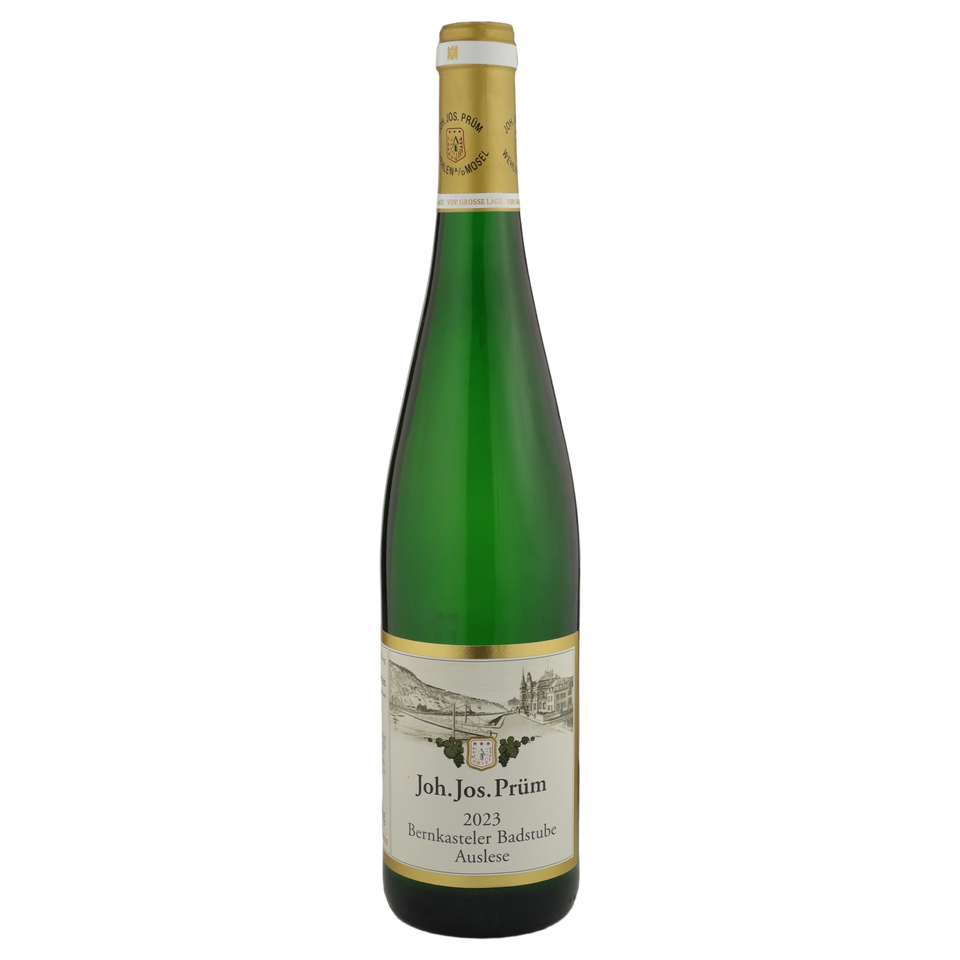 A bottle of 2023 Joh Jos Prüm Bernkasteler Badstube Riesling Auslese GOLDKAPSEL 750ml White Wine