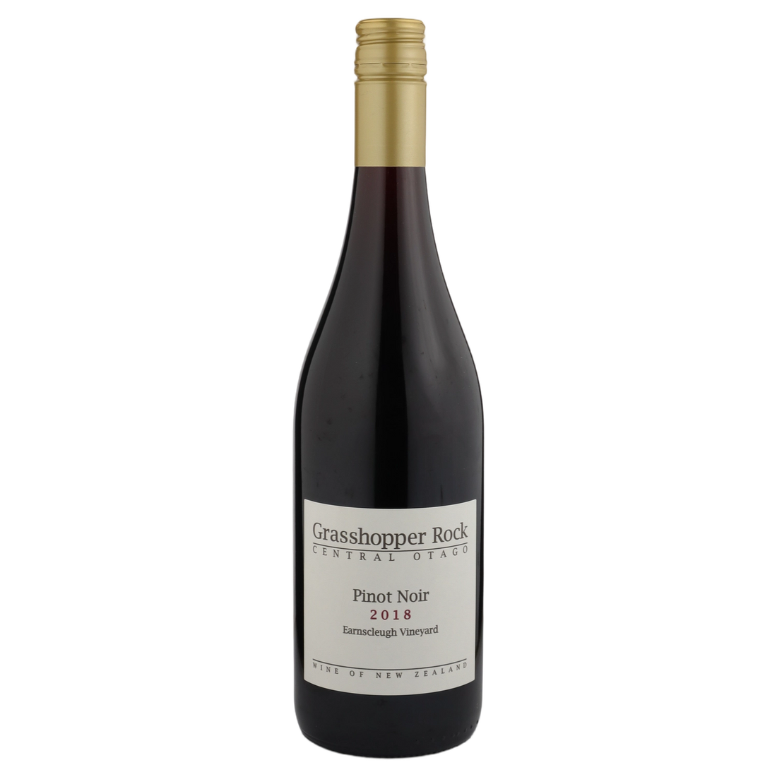 A bottle of 2018 Grasshopper Rock Central Otago Pinot Noir Museum Release 750ml Red Wine