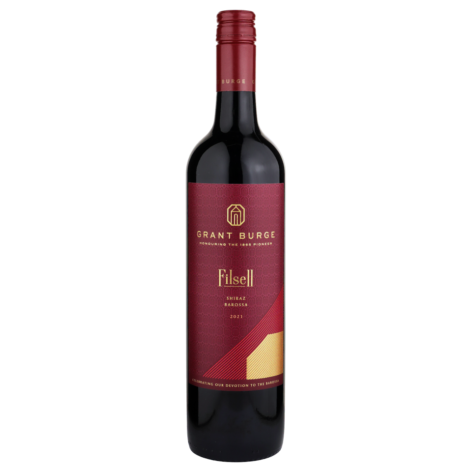 A bottle of Grant Burge Filsell Shiraz 2021 750ml Red Wine