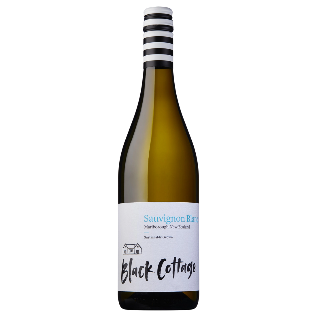 A bottle of 2025 Black Cottage Sauvignon Blanc 750ml White Wine