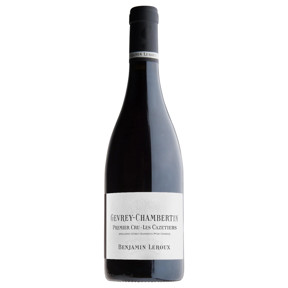 A bottle of 2023 Benjamin Leroux Gevrey Chambertin 1er Cru Les Cazetiers 750ml Red Wine