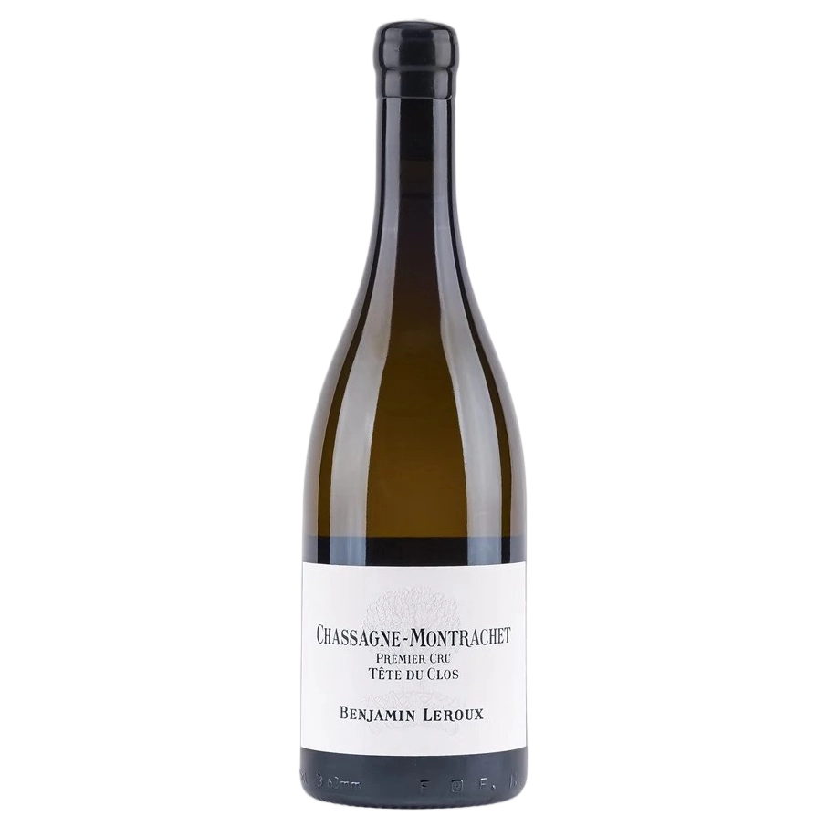 A bottle of 2023 Benjamin Leroux Chassagne Montrachet 1er Cru Tête du Clos 750ml White Wine